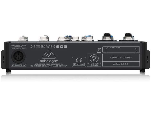 Behringer Xenyx 802 Premium 8-Input 2-Bus Analog Mixer Mic Preamps British EQs- (Used, Damaged Retail Box)