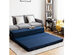 Queen Size 4'' Quart -Fold Foam Folding Mattress Futon Sleepover Sofa Bed Guest - Dark Blue