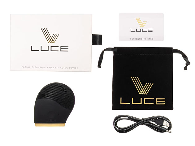 LUCE180° Facial Brush & Anti-Aging Device (Black)