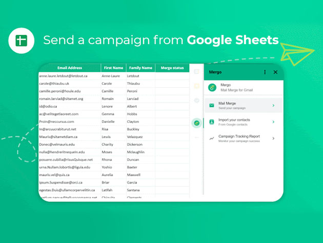 Mergo: The Easiest Mail Merge Tool for Gmail (Lifetime Subscription)