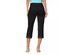 JM Collection Women's Embellished-Hem Straight-Leg Capri Pants Black Size Small