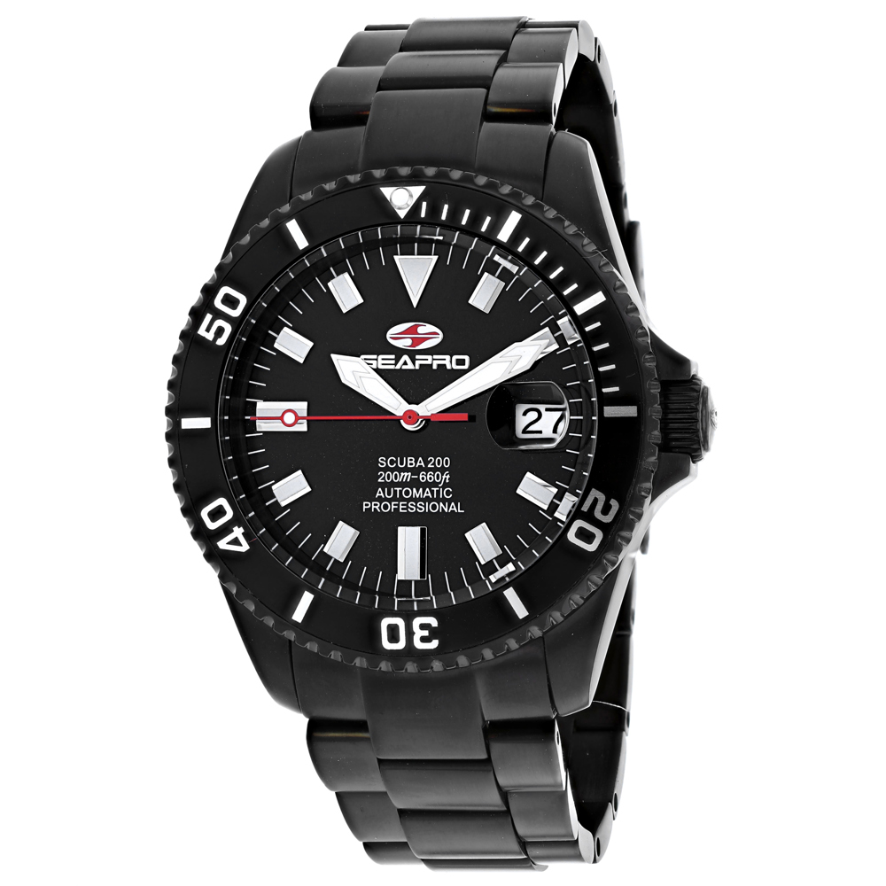 Seapro Men's Scuba 200 Black Dial Watch - SP4328