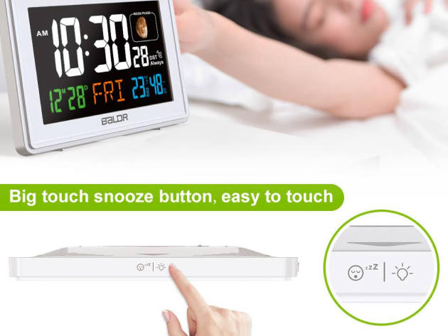 BALDR Atomic Alarm Clock in Color with Large Display