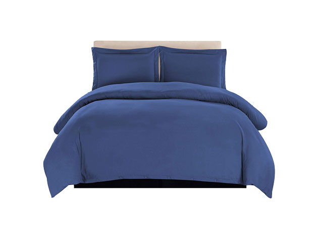 Lux Decor Collection 3 Piece Navy Duvet Cover Set Stacksocial