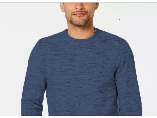 Alfani Men's Heathered Sweatshirt Navy Size Large