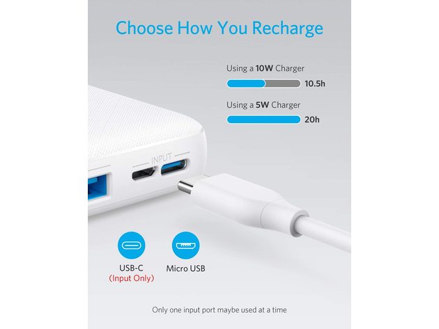 Anker 325 Power Bank (PowerCore 20K) White