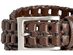 Perry Ellis Men's Portfolio Leather Buckle Braided Belt Brown Size Medium