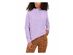 Hippie Rose Juniors Women's Cable-Knit Drop-Shoulder Sweater Purple Size Extra Large