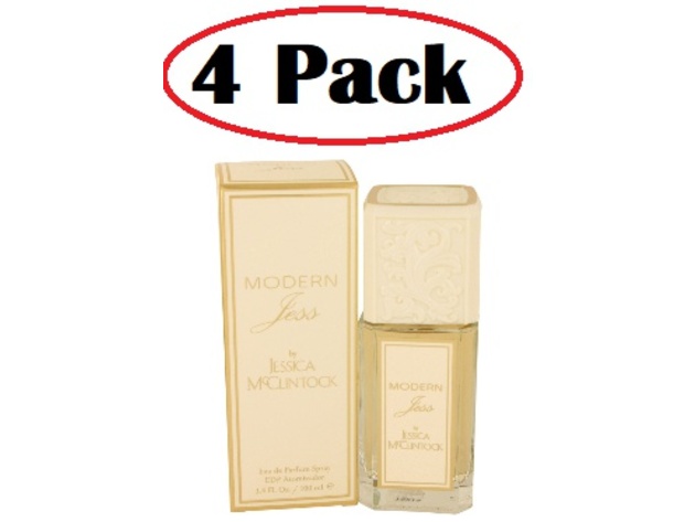 4 Pack of Modern Jess by Jessica McClintock Eau De Parfum Spray 3.4 oz