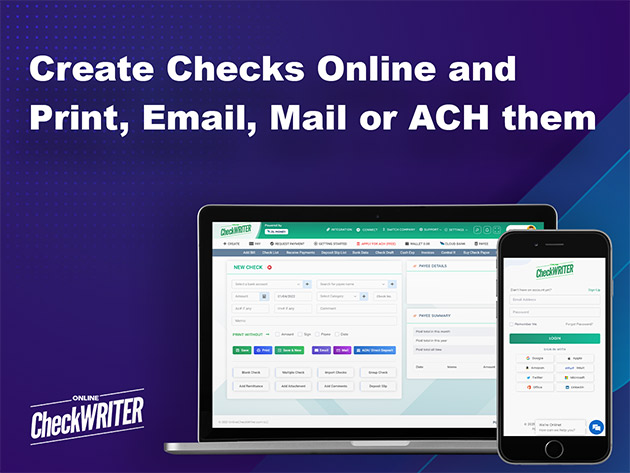Online Check Writer: 1-Yr Subscription (Business Plan)