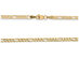 14K Yellow Gold Ladies 3mm Concave Figaro Necklace 16 Inches