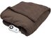 Serta Silky MacroMink Electric Heated Warming Snuggler Cape Wrap Chocolate - Chocolate