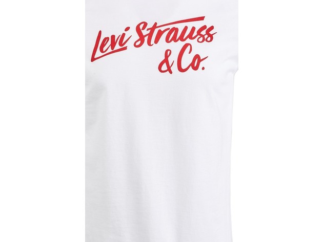 Levi's Men's Script Logo T-Shirt white Size Large