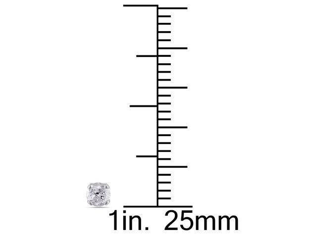 1/4 Carat (ctw I-J, I2-I3) Diamond Solitaire Stud Earrings in 14K White Gold