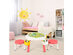 Costway 5-in-1 Kids Activity Table Chair Set Folding Building Block Table w/Storage GreenPink - Pink