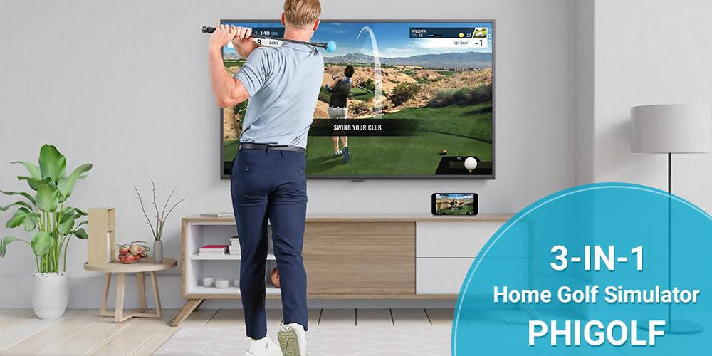 PhiGolf: Mobile and Home Smart Golf Simulator with Swing Stick