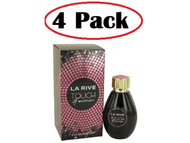 4 Pack of La Rive Touch of Woman by La Rive Eau De Parfum Spray 3 oz