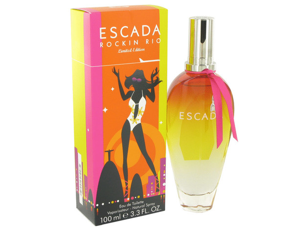 3 Pack Escada Rockin'Rio by Escada Eau De Toilette Spray 3.4 oz for Women