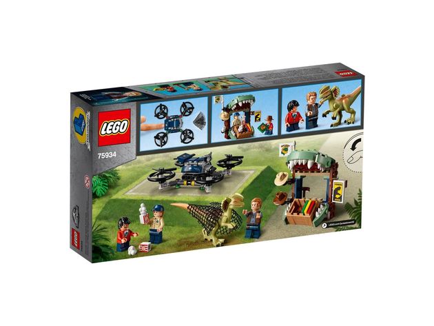 LEGO Jurassic World Unleashed Block Dilophosaurus on the Loose Building Kit, 168 Pieces