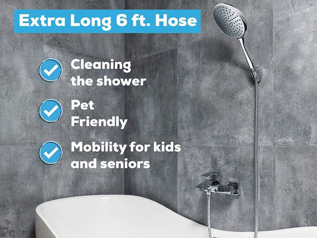 SparkPod Wide-Angle Handheld Shower Head with Hose