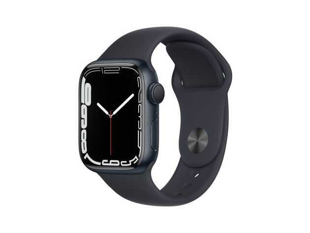 Apple Watch Series 7 (2021) Aluminum With Silicone Band Refurbished Grade A - 41MM/Black/GPS + Cellular