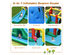 Inflatable Slide Water Park Climbing Bouncer Bounce House w/Tunnel & 735W Blower - Blue, Yellow, Red