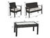 Costway 4 Piece Rattan Patio Furniture Set Garden Lawn Sofa Wicker Cushioned Seat Brown, Beige