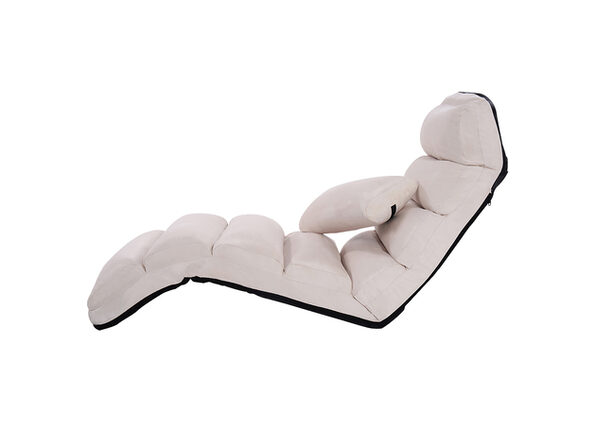 Costway Folding Lazy Sofa Chair Stylish Sofa Couch Beds Lounge Chair W Pillow Beige Stacksocial