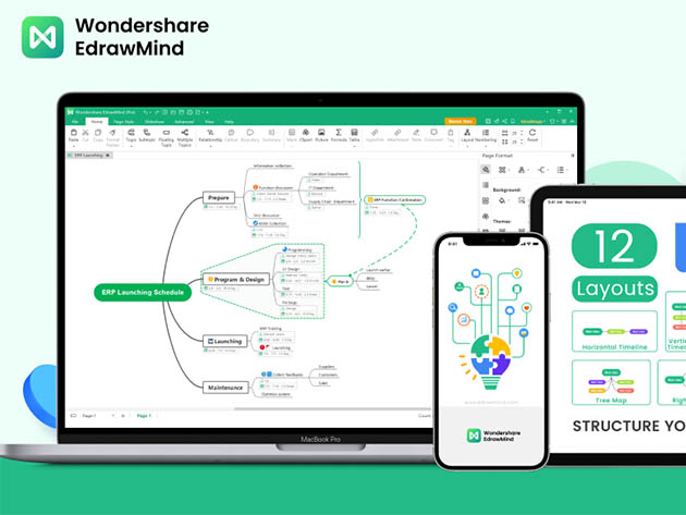 Wondershare EdrawMind Mind Mapping & Brainstorming Tool: 2-Yr Subscription