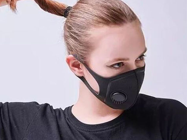 Face Masks with Breathing Valve: 2-Pack