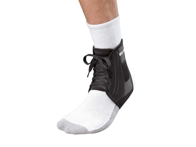 Mueller Sports Medicine XLP Ankle Latex-Free Brace with Elastic Rear Panel, XX-Small, Black