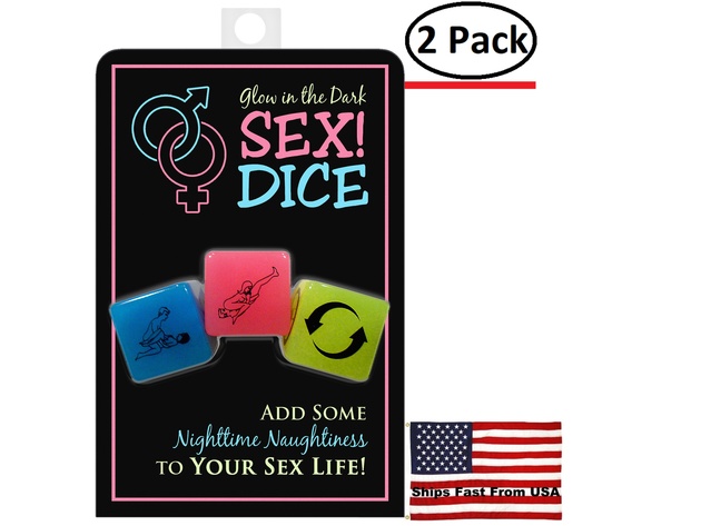 ( 2 Pack ) Glow-in-the-Dark Sex! Dice