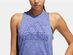 Adidas Women's Logo Racerback Tank Top Blue Size Large
