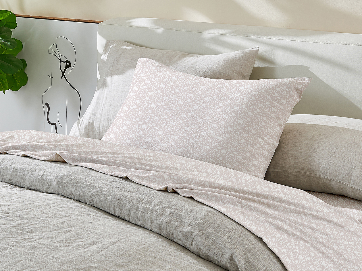 Floral Print Microfiber Sheet Set