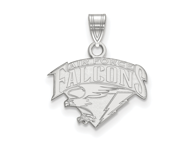 14k White Gold Air force Academy Small Logo Pendant