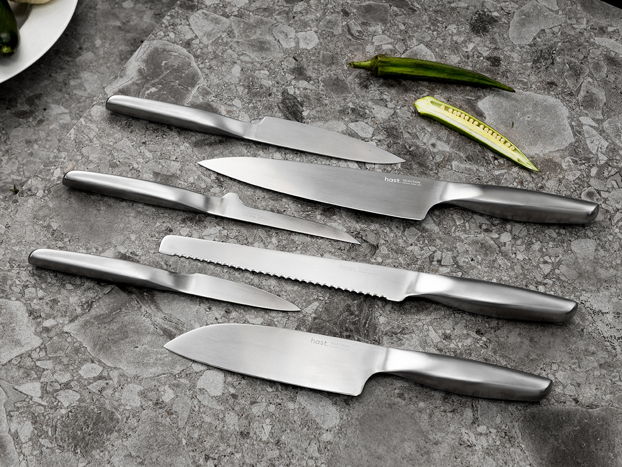 Hast Selection Series Japanese Carbon Steel 7-Piece Knife Set (Matte)