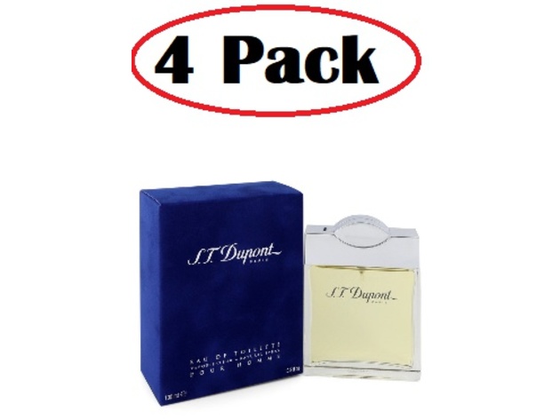 4 Pack of ST DUPONT by St Dupont Eau De Toilette Spray 3.4 oz