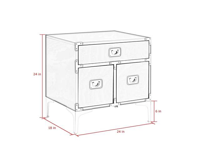 Marco Side Table Nightstand White