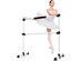 Goplus Portable Ballet Barre 4ft Freestanding Adjustable Double Dance Bar Silver 