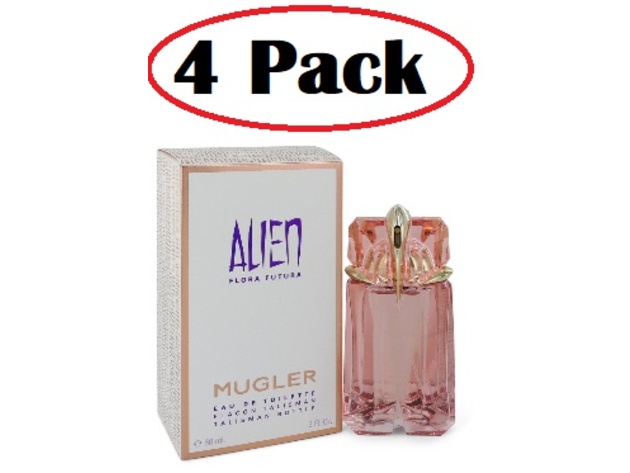 4 Pack of Alien Flora Futura by Thierry Mugler Eau De Toilette Spray 2 oz