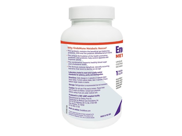 EndoMune Metabolic Rescue - Helps Control Appetite and Improve Metabolic Efficiency with Prebiotic & Probiotic - 120 Capsules