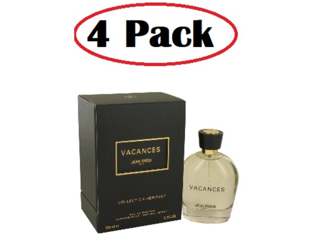4 Pack of Vacances by Jean Patou Eau De Parfum Spray 3.3 oz