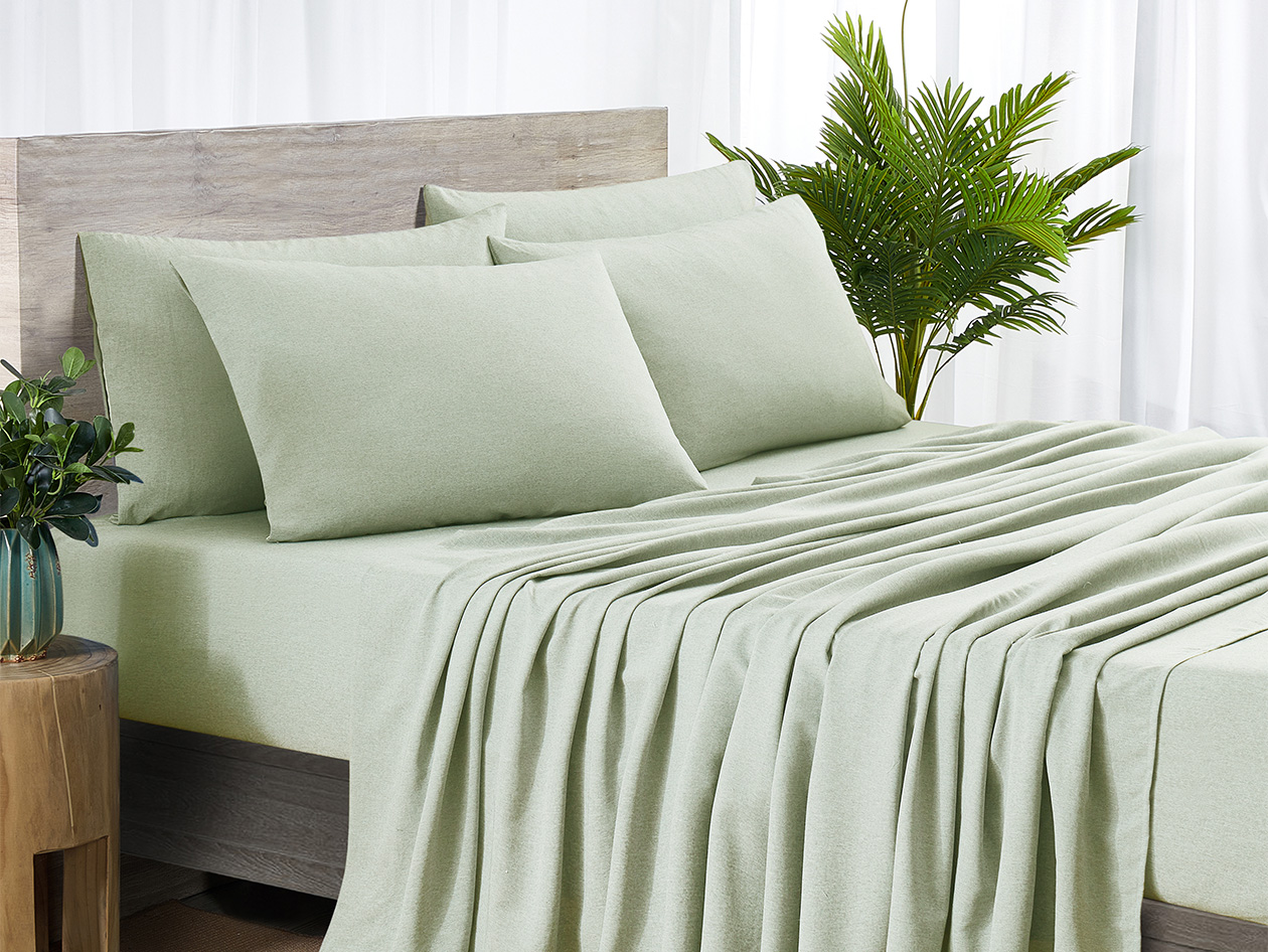 Bamboo Blend Chambray Sheet Set (Sage/Twin)