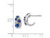 1/2 Carat (ctw) Natural Blue Sapphire Earrings in 14K White Gold with Accent Diamonds