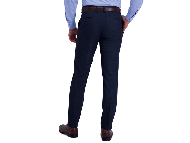 Kenneth Cole Reaction Men's Slim-Fit Stretch Check Dress Pants Charcoal Size 31X32