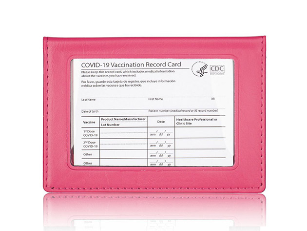 Essential 2-in-1 Vaccination & ID Card Holder (2-Pack/Pink)