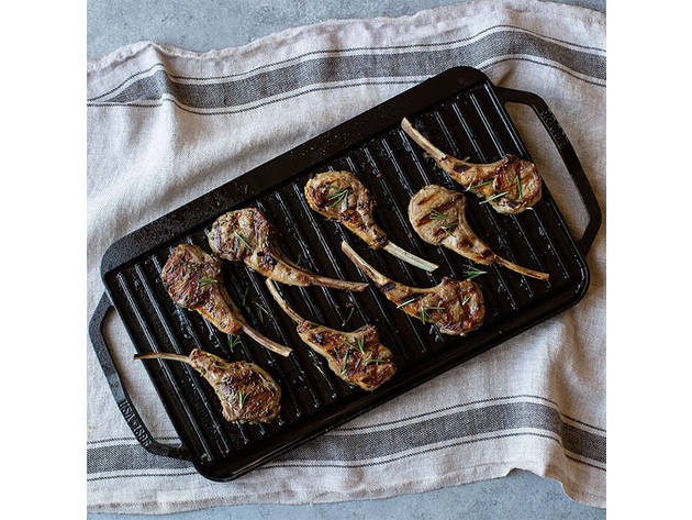 Lodge LCDRG 19.5 x 10 inch Cast Iron Reversible Grill/Griddle