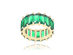 14K Gold Plated Green Eternity Ring (Size 9)