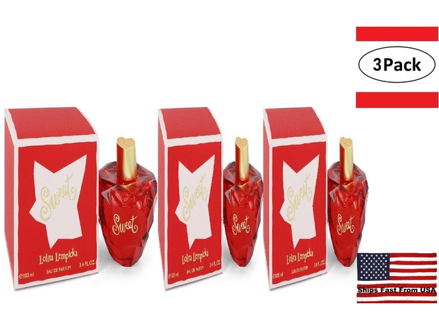 3 Pack Sweet Lolita Lempicka by Lolita Lempicka Eau De Parfum Spray 3.4 oz for Women