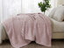 Vintage Cotton Waffle Blanket (Queen/Lilac)